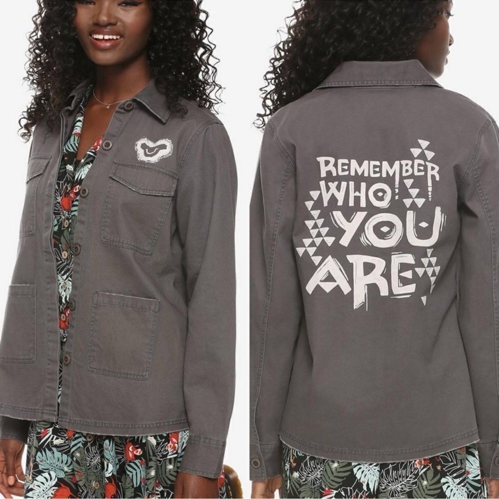 Disney Her Universe The Lion‎ King gray destructed cargo jacket